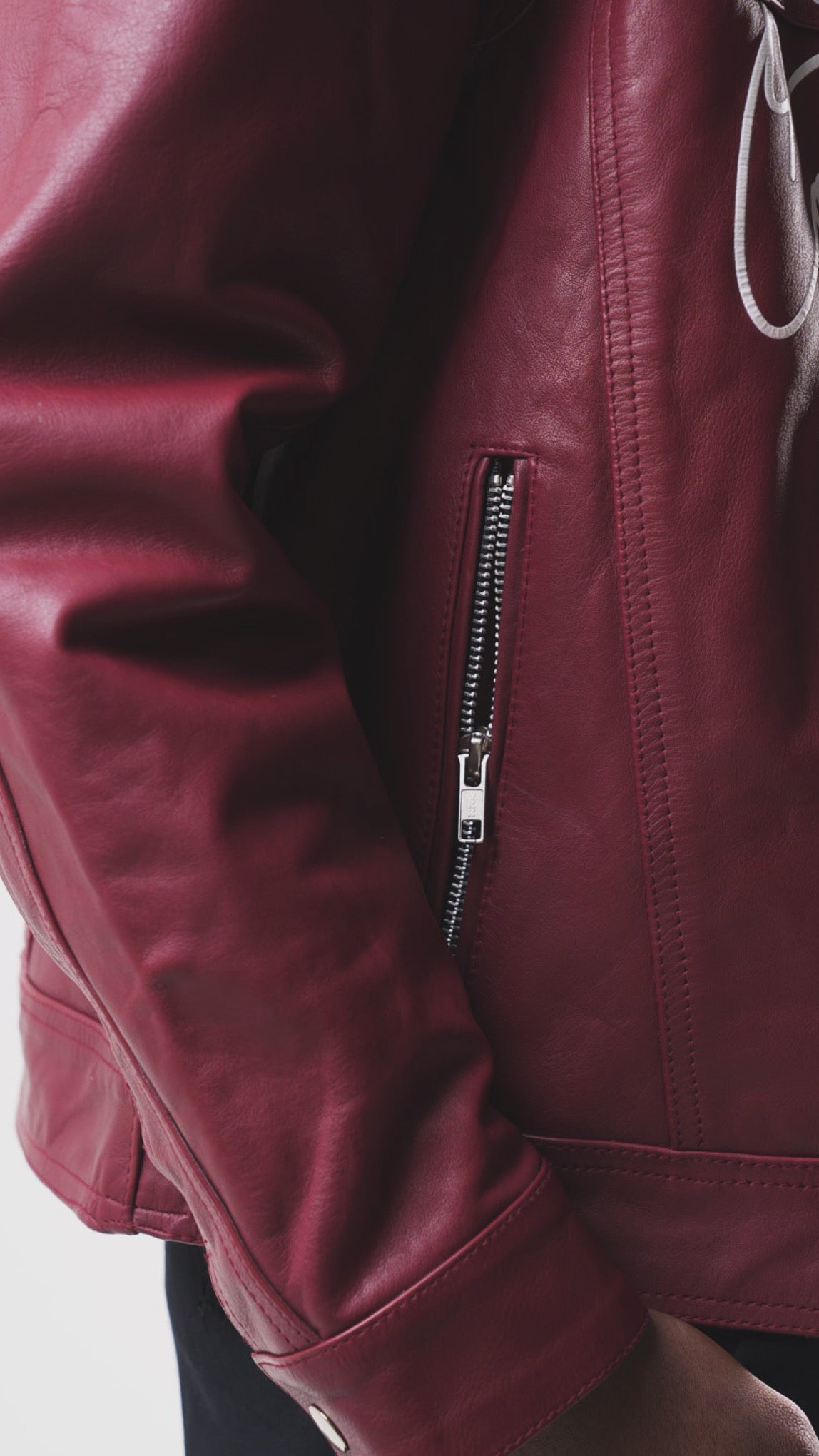 La’Core Men’s wine leather jacket