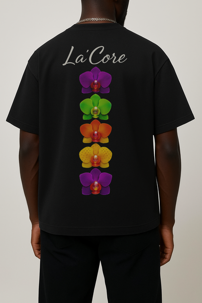 Black floral T-shirt